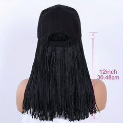 Short Bob Braided Hat Wigs 30 48 Cm Synthetic Fiber for Women Daily Wear