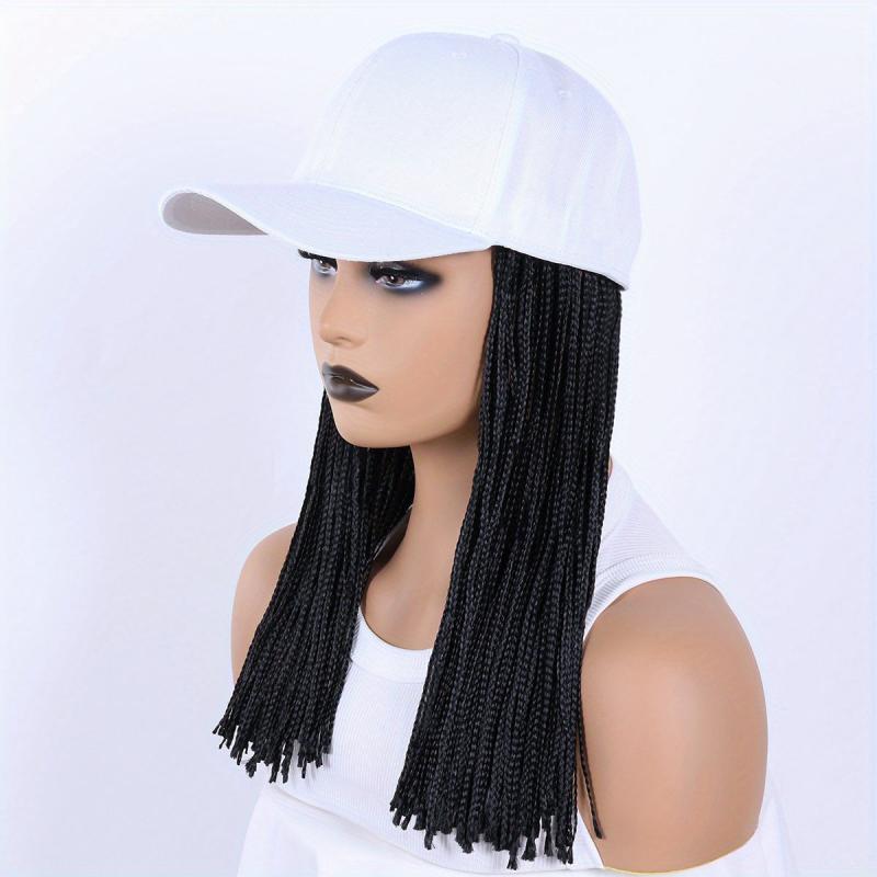 Short Bob Braided Hat Wigs 30 48 Cm Synthetic Fiber for Women Daily Wear