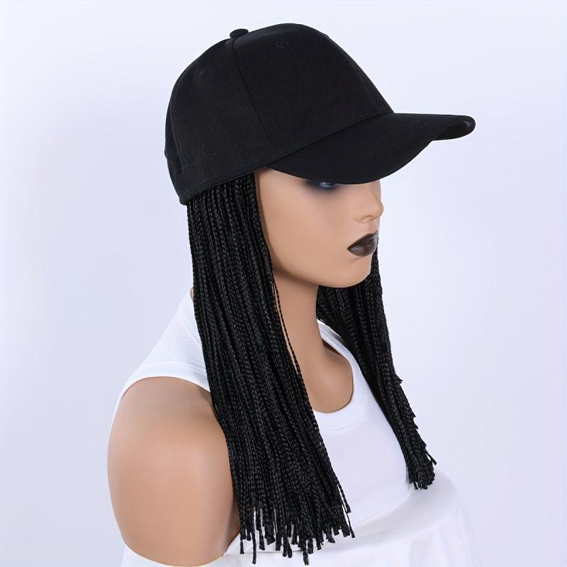 Short Bob Braided Hat Wigs 30 48 Cm Synthetic Fiber for Women Daily Wear