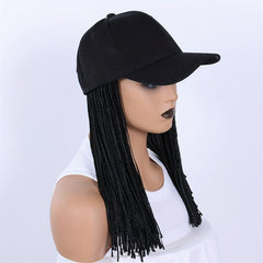 Short Bob Braided Hat Wigs 30 48 Cm Synthetic Fiber for Women Daily Wear
