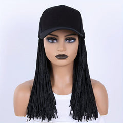 Short Bob Braided Hat Wigs 30 48 Cm Synthetic Fiber for Women Daily Wear
