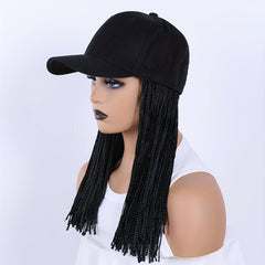 Short Bob Braided Hat Wigs 30 48 Cm Synthetic Fiber for Women Daily Wear