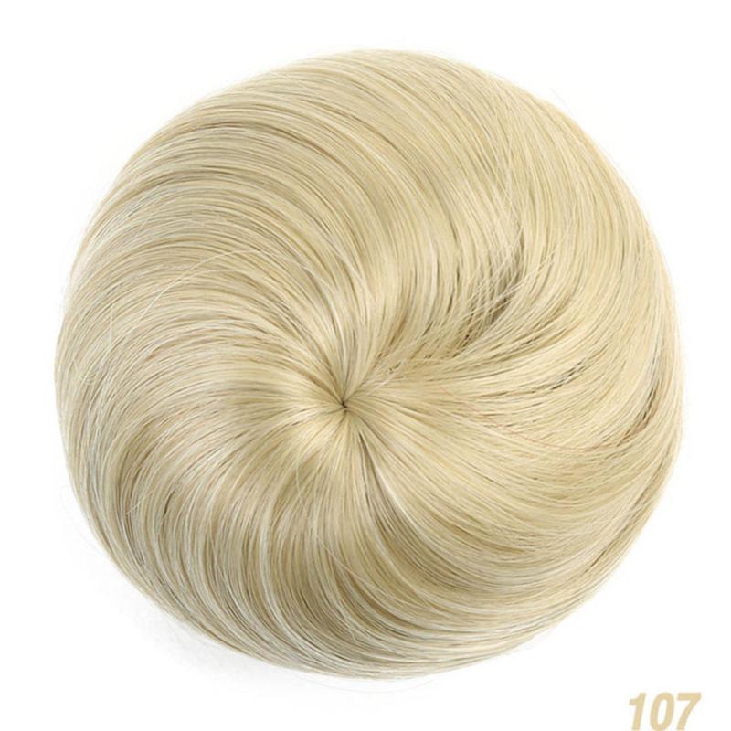 Synthetic Donut Bun Roll Wig for Women Easy to Apply Hairpiece Extensions