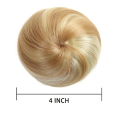 Synthetic Donut Bun Roll Wig for Women Easy to Apply Hairpiece Extensions