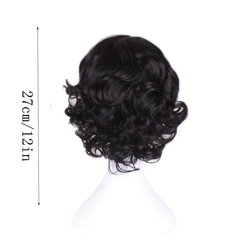 Princess Short Curly Bob Synthetic Wig for Halloween Cosplay