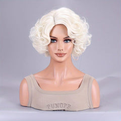 Princess Short Curly Bob Synthetic Wig for Halloween Cosplay
