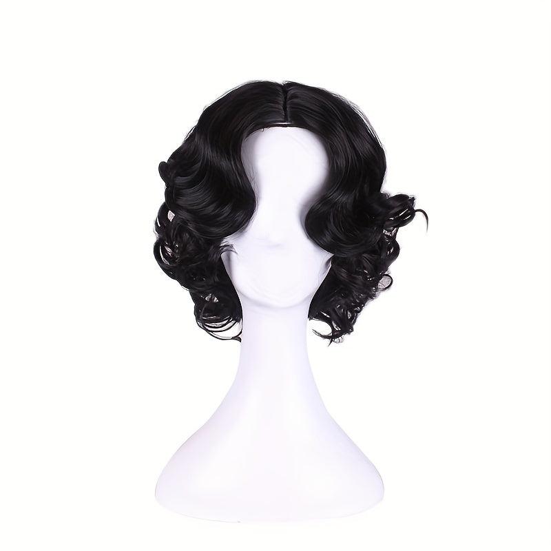 Princess Short Curly Bob Synthetic Wig for Halloween Cosplay