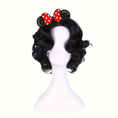 Princess Short Curly Bob Synthetic Wig for Halloween Cosplay