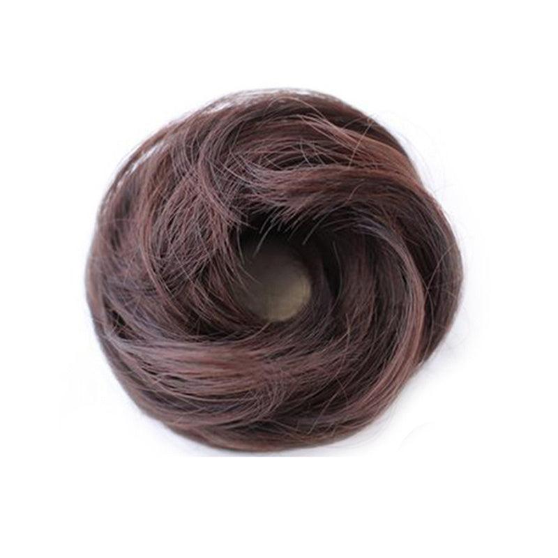 Short Straight Hair Puffy Hair Rubber Band Type Straight Hair Loop