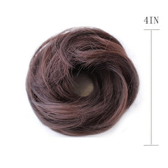 Short Straight Hair Puffy Hair Rubber Band Type Straight Hair Loop
