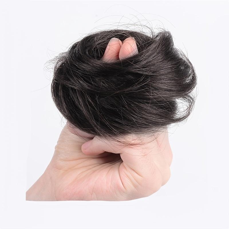 Short Straight Hair Puffy Hair Rubber Band Type Straight Hair Loop