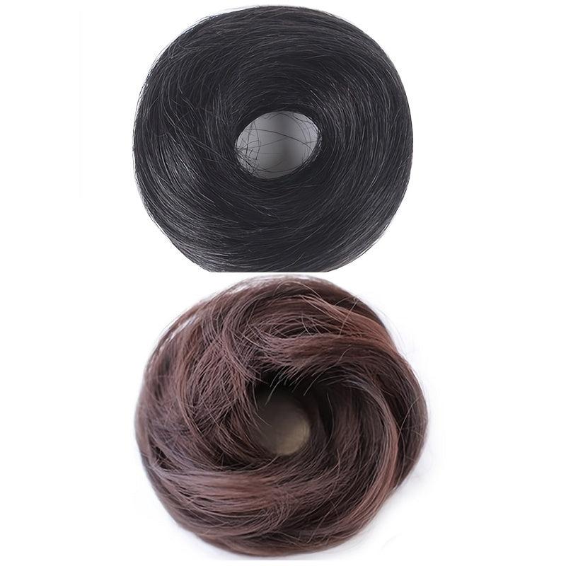 Short Straight Hair Puffy Hair Rubber Band Type Straight Hair Loop