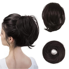 Short Straight Hair Puffy Hair Rubber Band Type Straight Hair Loop
