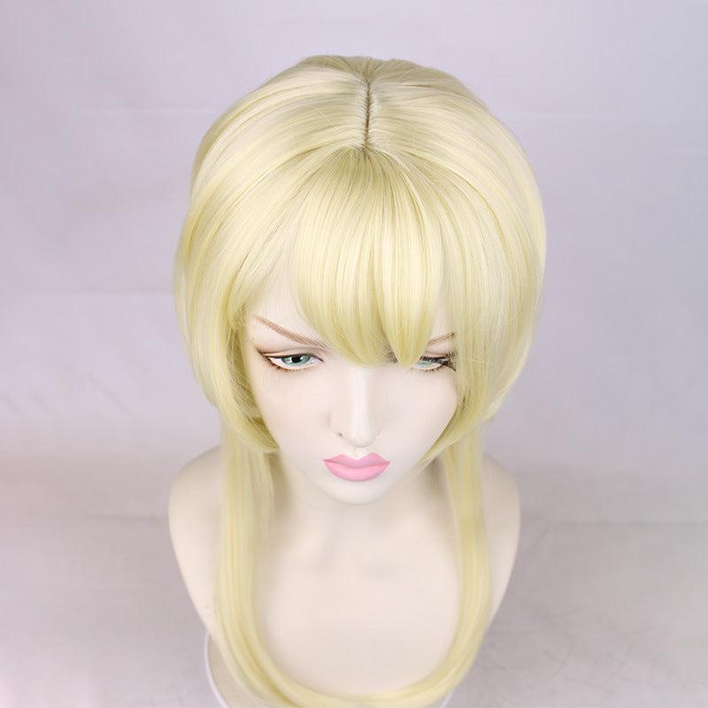 Golden Curly Layered Cosplay Wig for Party Halloween