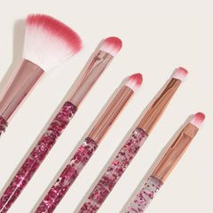 5pcs Makeup Brush Set for Eyes Lips Brows - Perfect Gift for Women