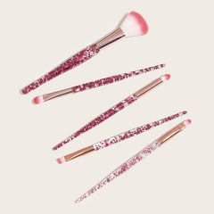 5pcs Makeup Brush Set for Eyes Lips Brows - Perfect Gift for Women