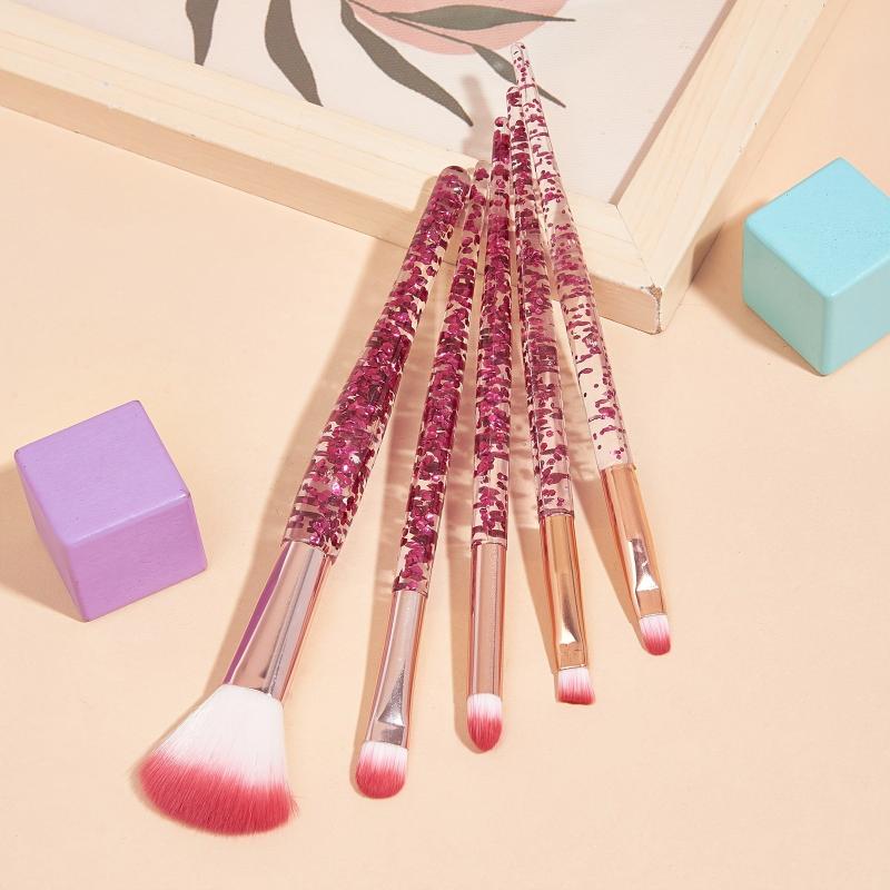 5pcs Makeup Brush Set for Eyes Lips Brows - Perfect Gift for Women