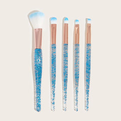 5pcs Makeup Brush Set for Eyes Lips Brows - Perfect Gift for Women