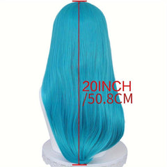 Anime Braided Ponytail Long Straight Cosplay Wig Twist Braid Hair