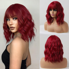 14inch Ombre Ginger Bob Wig With Bangs for Women