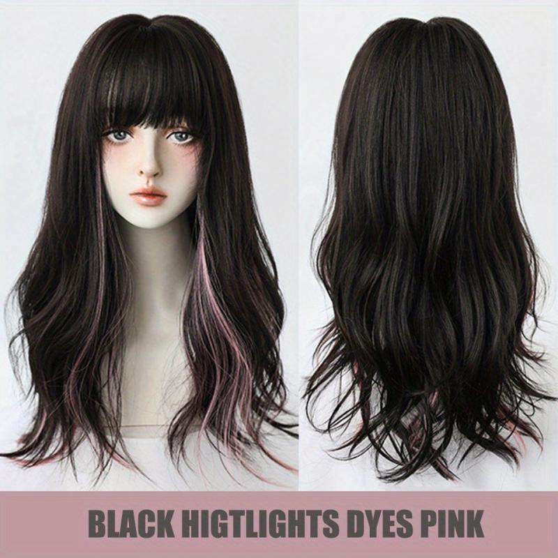 Blonde Synthetic Wig with Fluffy Bangs for Daily Wear