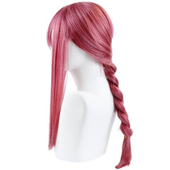 Pink Synthetic Twist Braid Hair Wig with Bangs for Women Cosplay 60-96cm