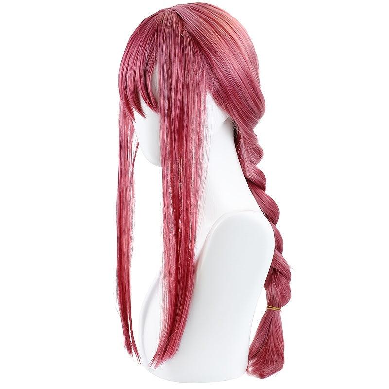 Pink Synthetic Twist Braid Hair Wig with Bangs for Women Cosplay 60-96cm