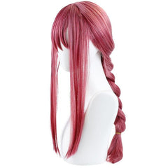 Pink Synthetic Twist Braid Hair Wig with Bangs for Women Cosplay 60-96cm
