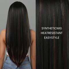 Allbell Long Straight Wig for Women Daily Wear & Parties