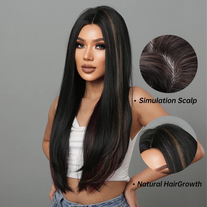 Allbell Long Straight Wig for Women Daily Wear & Parties