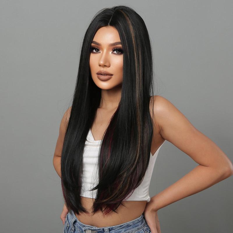 Allbell Long Straight Wig for Women Daily Wear & Parties