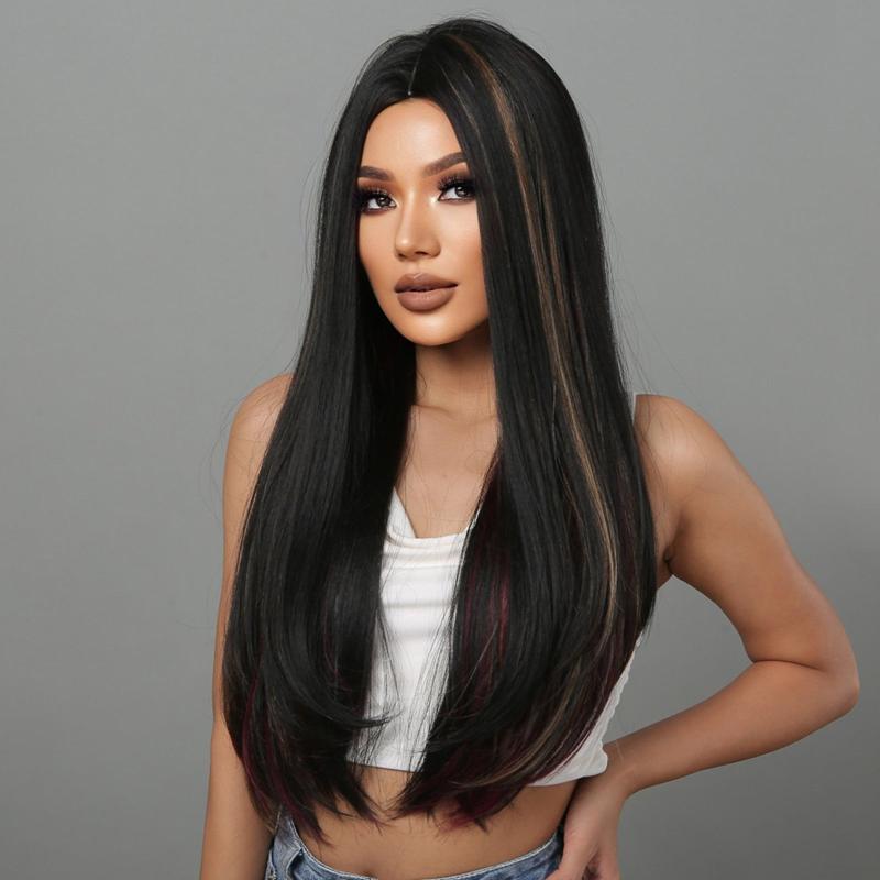 Allbell Long Straight Wig for Women Daily Wear & Parties