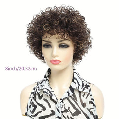 Natural Brown Highlights Glueless Human Hair Wigs for Women