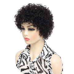 Natural Brown Highlights Glueless Human Hair Wigs for Women