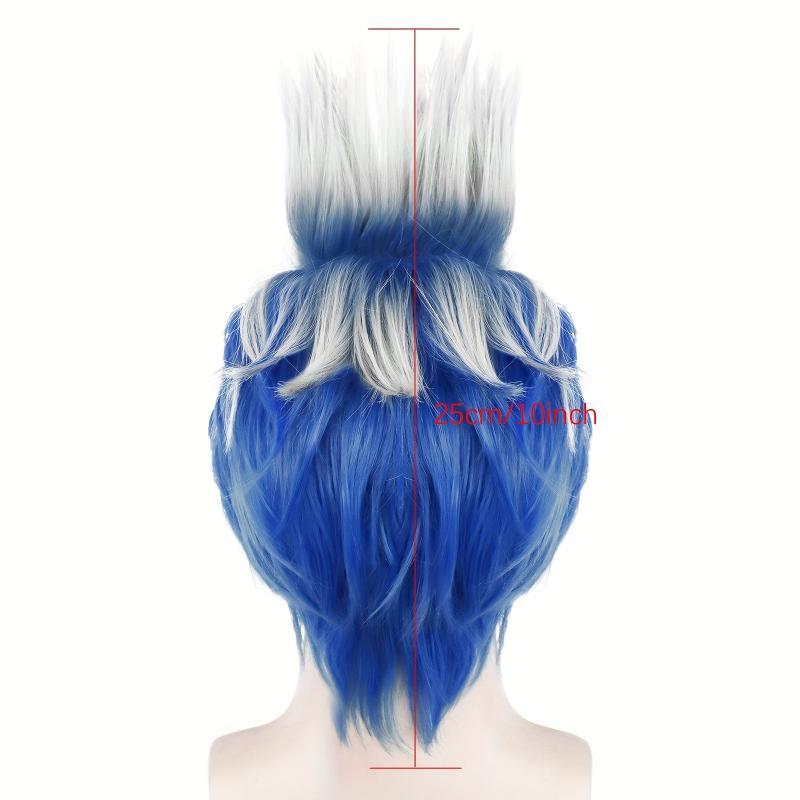 Short Straight Cosplay Wig Men Synthetic Hair Halloween Anime Party