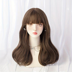 Long Wavy Hair Wig with Bangs for Party Cosplay Halloween