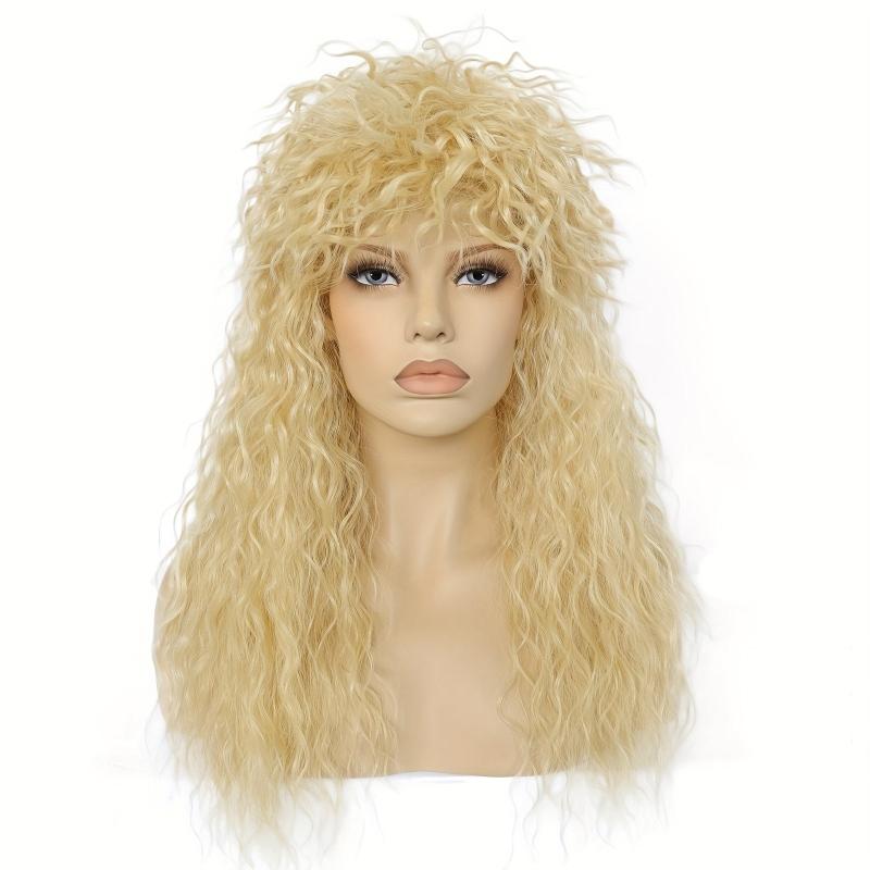 Disco Brown Wavy Cosplay Wig & Yellow Wig