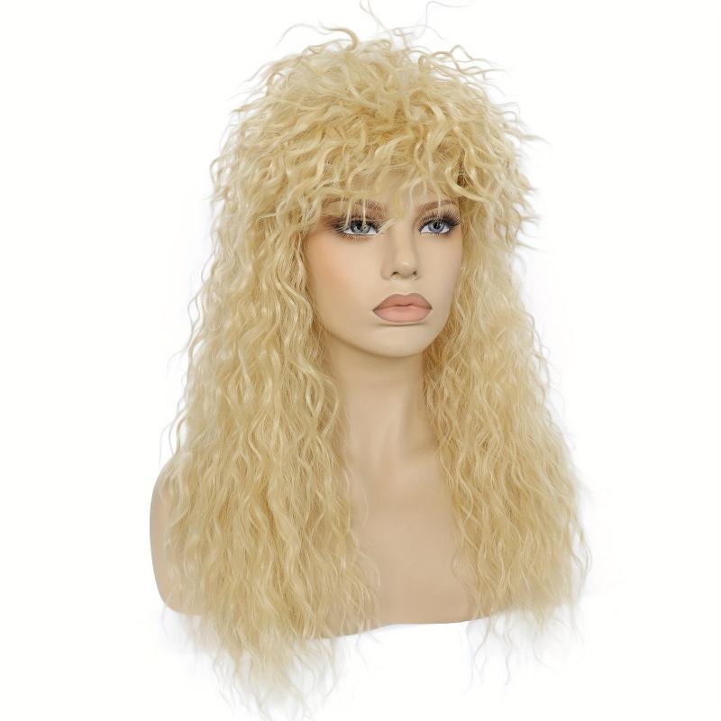 Disco Brown Wavy Cosplay Wig & Yellow Wig