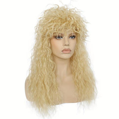 Disco Brown Wavy Cosplay Wig & Yellow Wig