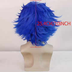 Short Straight Hair Wigs With Beard for Men Halloween Anime Cosplay