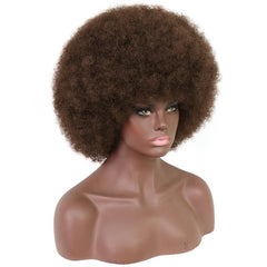 Afro Kinky Curly Wig with Bangs for Daily Wear, Parties, Cosplay