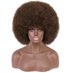 Afro Kinky Curly Wig with Bangs for Daily Wear, Parties, Cosplay