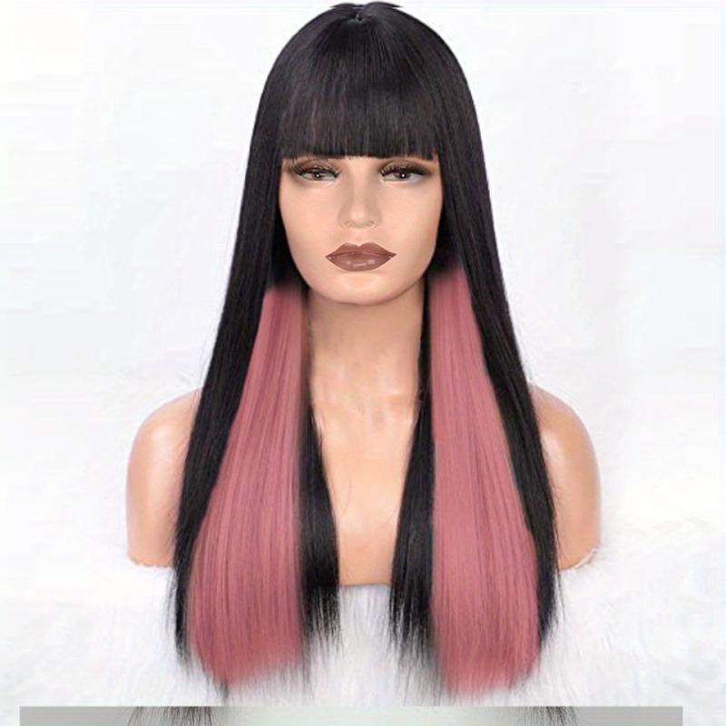 Long Straight Bob Wig with Bangs Natural Look Beginner Friendly
