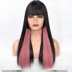 Long Straight Bob Wig with Bangs Natural Look Beginner Friendly
