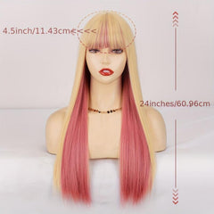Long Straight Bob Wig with Bangs Natural Look Beginner Friendly