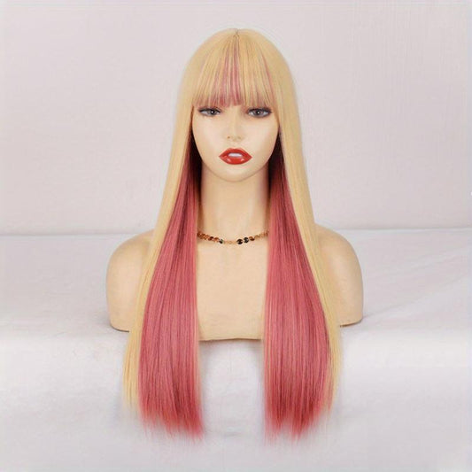 Long Straight Bob Wig with Bangs Natural Look Beginner Friendly