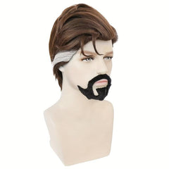 Curly Brown Wig with Wig Cap for Halloween Anime Cosplay