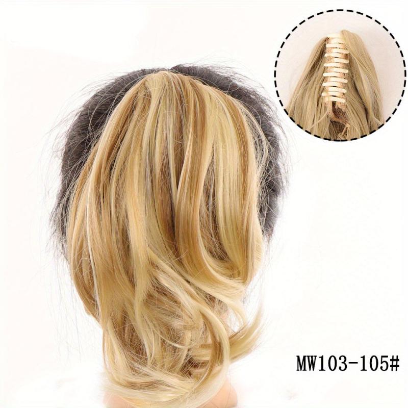 Synthetic Straight Ponytail Extension Claw Clip For Women Girls