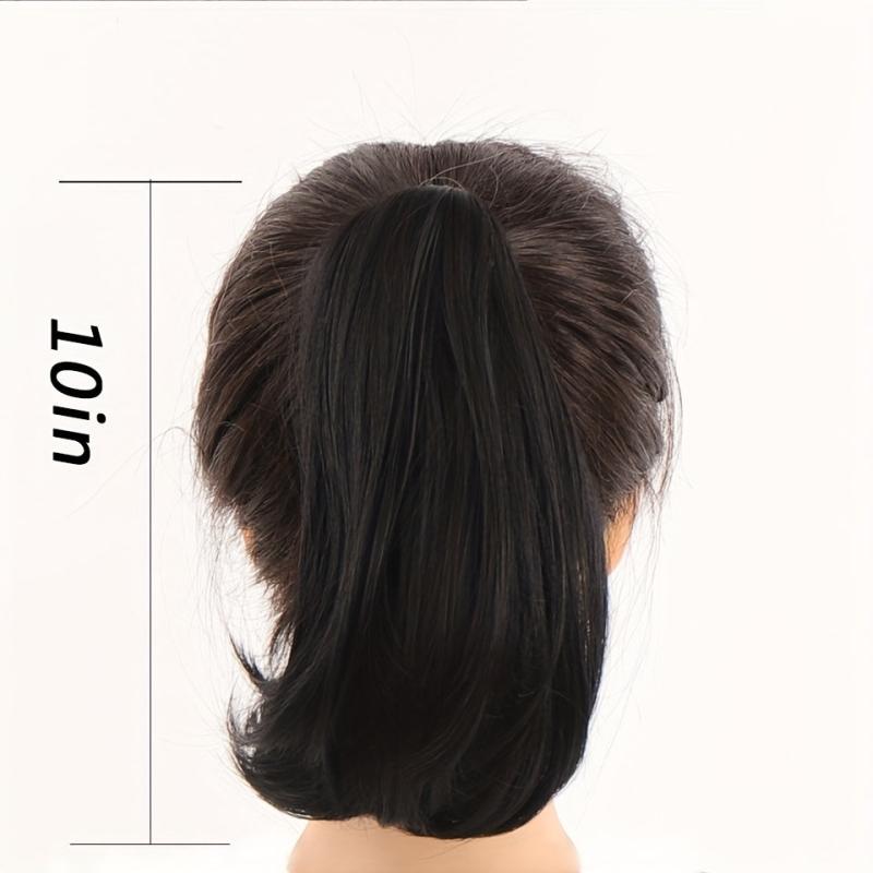 Synthetic Straight Ponytail Extension Claw Clip For Women Girls