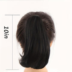 Synthetic Straight Ponytail Extension Claw Clip For Women Girls